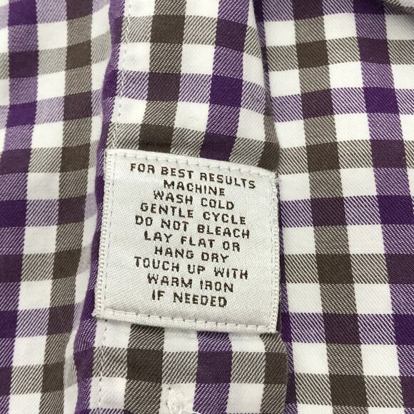 Peter Millar Shirt Mens‎ Large Button Up Long Sleeves Purple Check Preppy Office - Picture 8 of 9